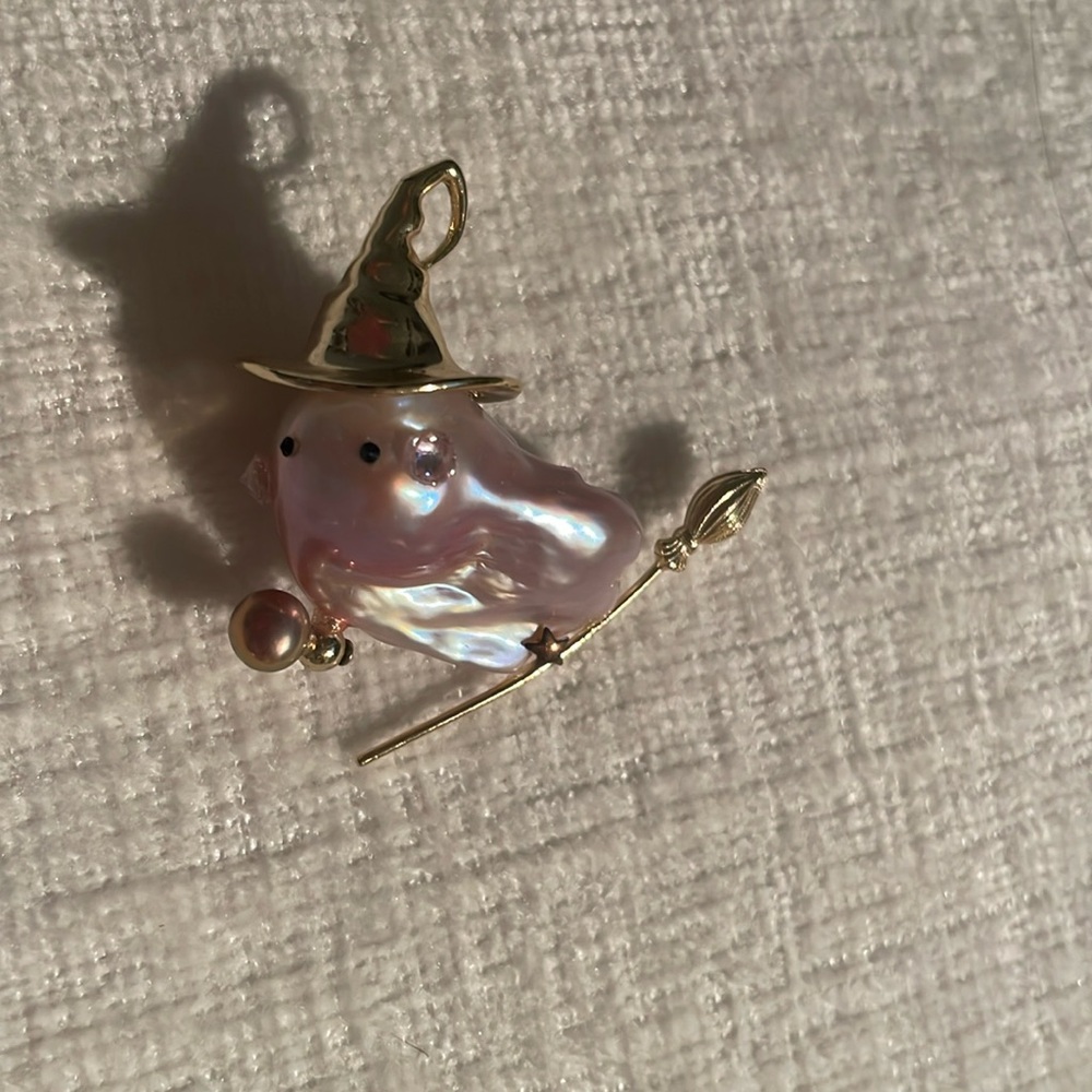 Hand Crafted Baroque Pearl Witch Ghost Pedant